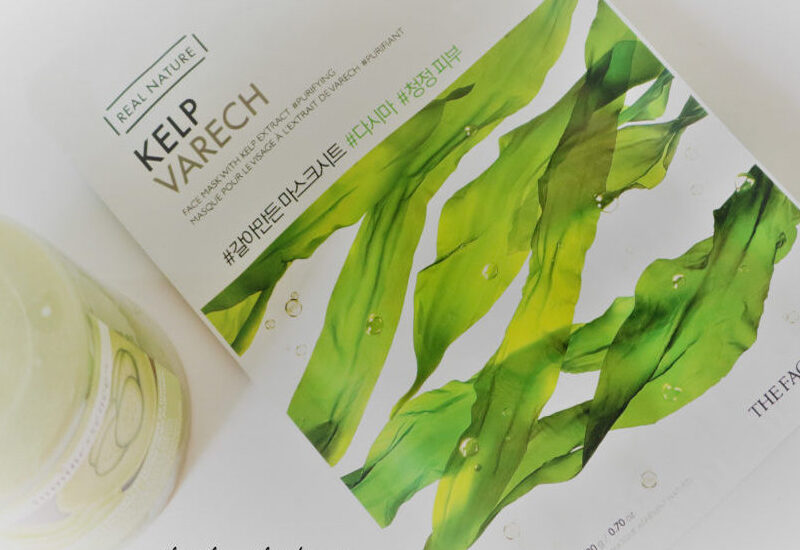 The Face Shop Real Nature Kelp Sheet Mask- Review and Swatches