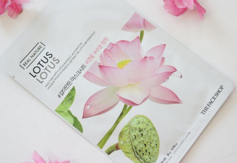 The Face Shop Real Nature Lotus Purifying Sheet Mask- Reviews & Swatches